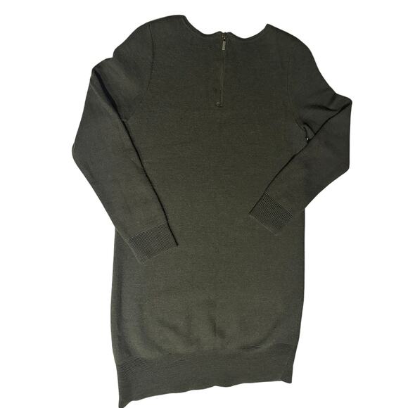 Adrienne Vittadini Women’s Sweater Dress Large Olive Green Merino Wool Blend - Picture 2 of 7